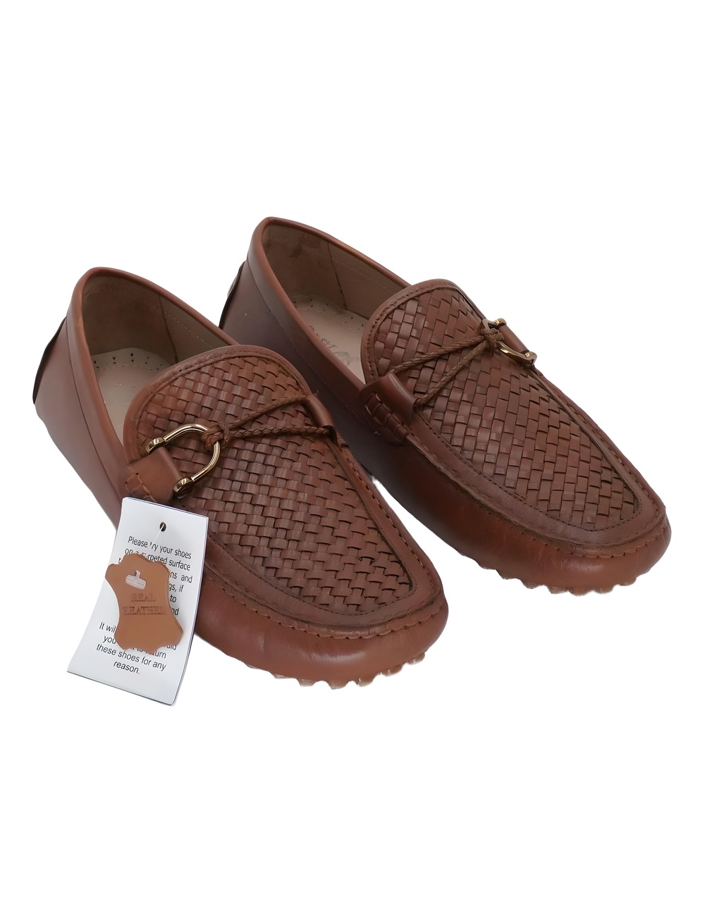 Carlos by Carlos Santana Malone Interweave Woven Bit Driving Loafers Tan Size 9D